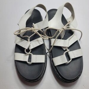 Torrid Womens White Lace Up Gladiator Platform Sandals Wide Width 10WW 1225139